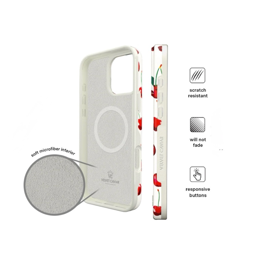 NWOB Velvet Caviar iPhone 16 Pro Case - Mon Cheri Cherry - Picture 8 of 10
